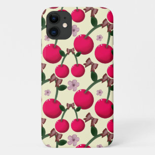 Mooie rode kersenpatroon Case-Mate iPhone case