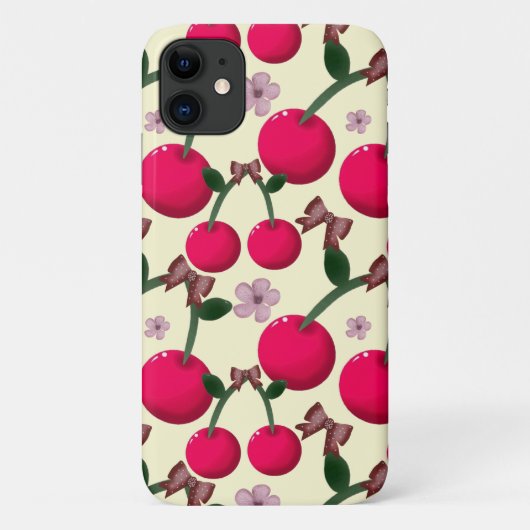 Mooie rode kersenpatroon  Case-Mate iPhone case (Achterkant)
