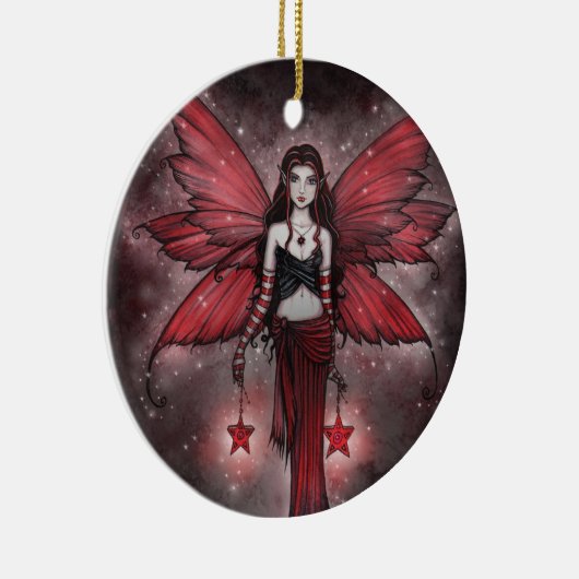 Mooie rode kerst fee Ornament (Rechts)