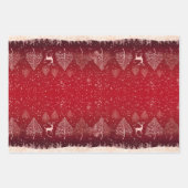 Mooie rode kerst inpakpapier vel (Voorkant)