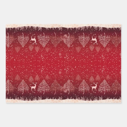 Mooie rode kerst inpakpapier vel (Voorkant)