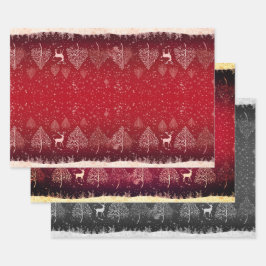 Mooie rode kerst inpakpapier vel