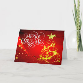 Mooie rode kerst Kaart met warme wensen
