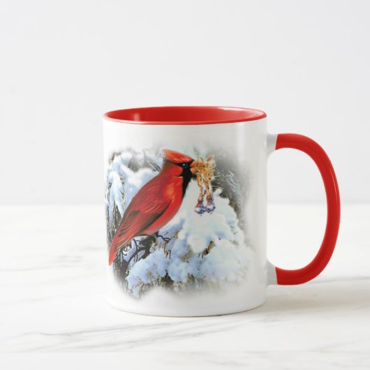 Mooie Rode Kerst Kardinaal Welkom Kerstmis Mok (Rechts)