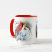 Mooie Rode Kerst Kardinaal Welkom Kerstmis Mok (Voorkant links)