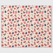 Mooie rode kerstcadeau-verpakkings papier (Vlak)