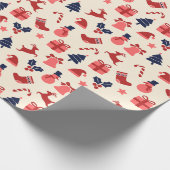 Mooie rode kerstcadeau-verpakkings papier (Hoek)