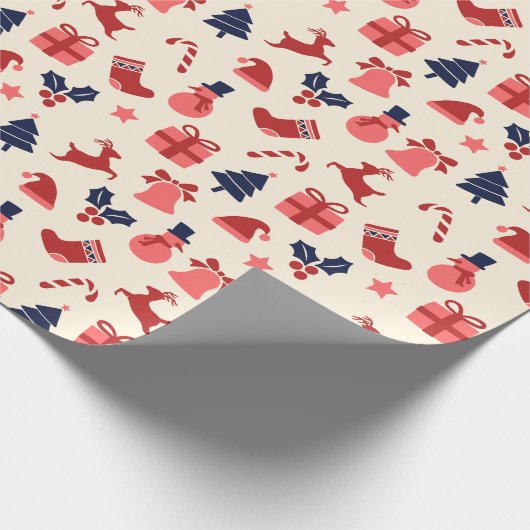 Mooie rode kerstcadeau-verpakkings papier (Hoek)