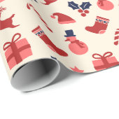 Mooie rode kerstcadeauverpakkings papier (Rol Hoek)
