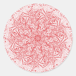 Mooie rode kerstfeestzegel ronde sticker