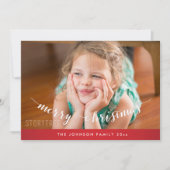 Mooie Rode Kerstkaart (Voorkant)