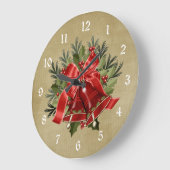 Mooie Rode Kerstklokken Kerst Wandklok (Hoek)