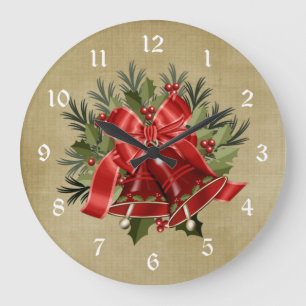 Mooie Rode Kerstklokken Kerst Wandklok