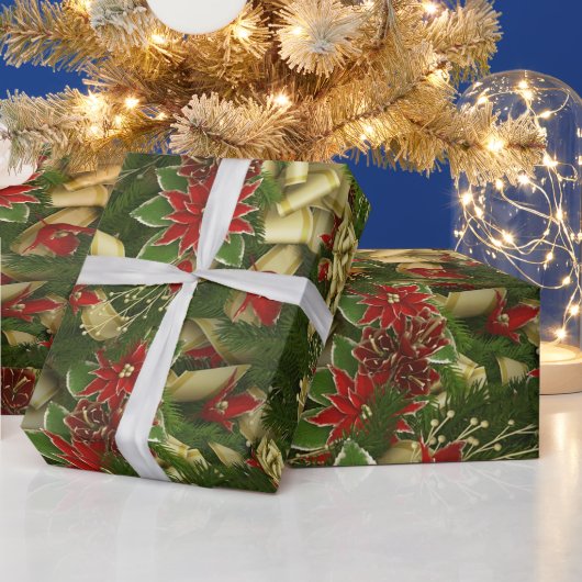 Mooie rode kerstpatroonpatronen cadeaupapier (Feestdagen)