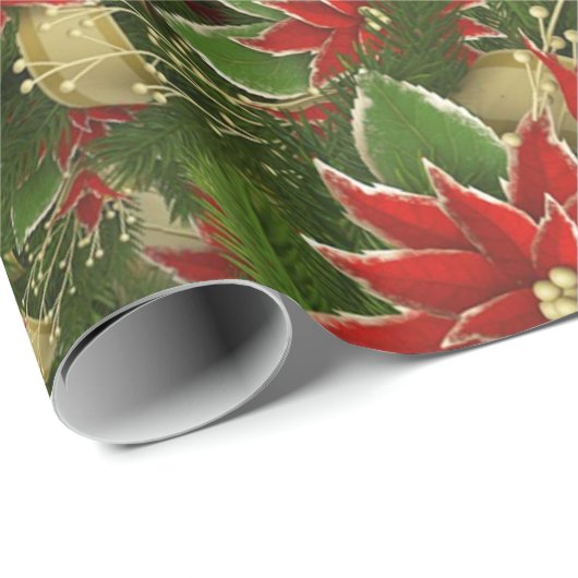 Mooie rode kerstpatroonpatronen cadeaupapier (Rol Hoek)