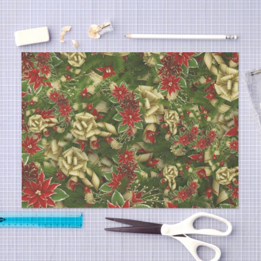 Mooie rode kerstpatroonpatronen tissuepapier (Craft)