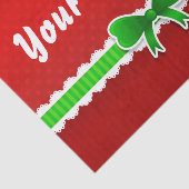 Mooie, rode kerstvormgeving, aangepaste tekst tissuepapier (Detail)