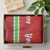 Mooie, rode kerstvormgeving, aangepaste tekst tissuepapier (Geschenk)