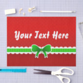 Mooie, rode kerstvormgeving, aangepaste tekst tissuepapier (Craft)