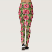 Mooie Rode Klaproos Bloem Macro Leggings (Achterkant)