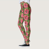 Mooie Rode Klaproos Bloem Macro Leggings (Links)