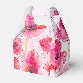 Mooie Rode Klaproos Bloemige Trouwcake Favor Doos Bedankdoosjes (Achterkant)