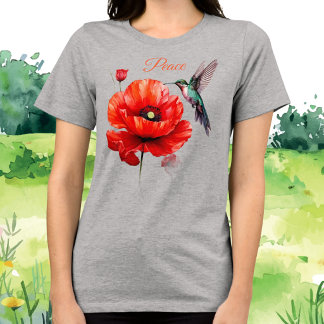 Mooie Rode Klaproos In Al Zijn Pracht Tri-Blend Shirt