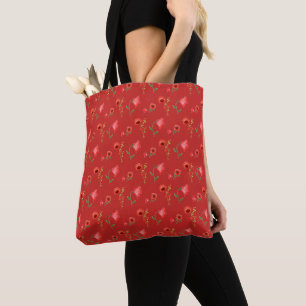 Mooie Rode Klaprozen Patroon Tote Bag