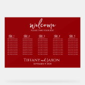 Mooie rode kleine bruiloft acryl zitkaart acryl bord (Voorkant)