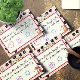 Mooie rode kleur met poten schattige kittens 4" x  post-it® notes