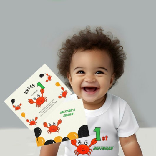 Mooie rode krabben kaart