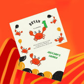 Mooie rode krabben kaart