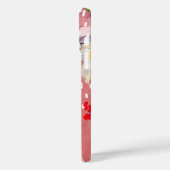 Mooie rode levendige bloem geometrisch met naam Case-Mate iPhone case (Achterkant / Links)