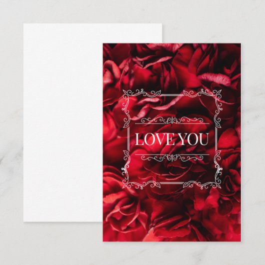 mooie rode liefde, je kaart (Voorkant / Achterkant)