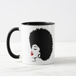 Mooie Rode Lip Afro Mok