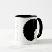 Mooie Rode Lip Afro Mok (Voorkant rechts)