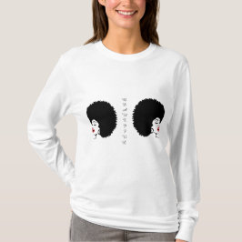 Mooie Rode Lip Afro T-shirt