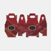 Mooie rode marmer en goudfort bedankdoosjes (Uitgevouwen)