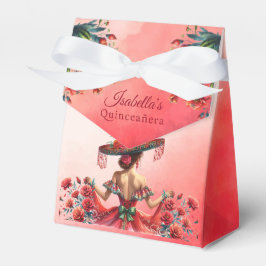 Mooie rode Mexicaanse stijl quinceañera Bedankdoosjes