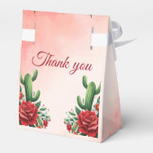 Mooie rode Mexicaanse stijl quinceañera Bedankdoosjes (Achterkant)