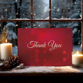 Mooie rode monogram marmeren kunst bedankkaart