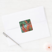Mooie rode Oranje Gladiolus Flowers Vierkante Sticker (Envelop)