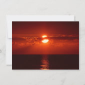 Mooie Rode Oranje zondbruiloft-uitnodigingen Kaart (Achterkant)