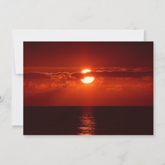 Mooie Rode Oranje zondbruiloft-uitnodigingen Kaart (Achterkant)