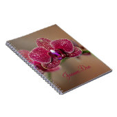 Mooie Rode Orchidee Notitieboek (Rechterzijde)