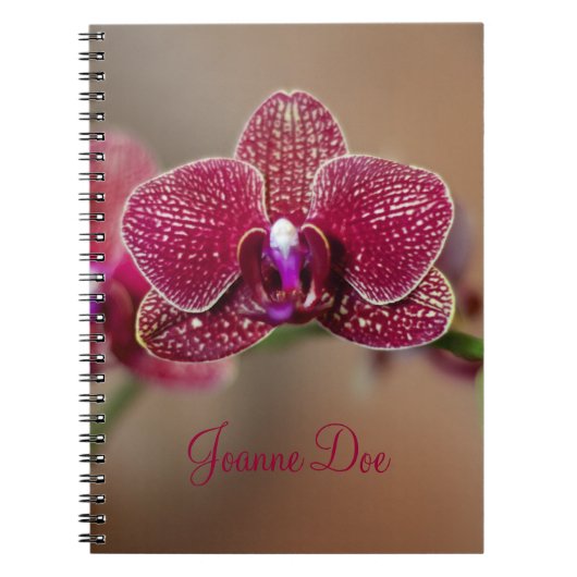 Mooie Rode Orchidee Notitieboek (Voorkant)