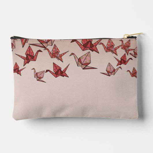 Mooie rode origami papier kraan bruiloft etui (Achterkant)