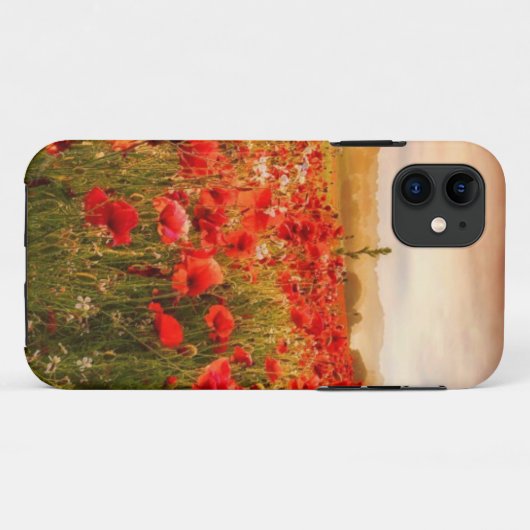 mooie rode papaverbloemen hoesje (Achterkant (horizontaal))