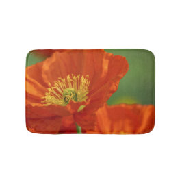Mooie rode papavery badmat