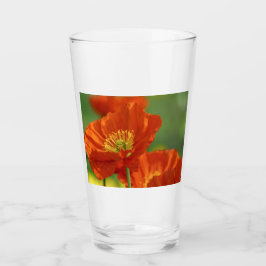 Mooie rode papavery glas